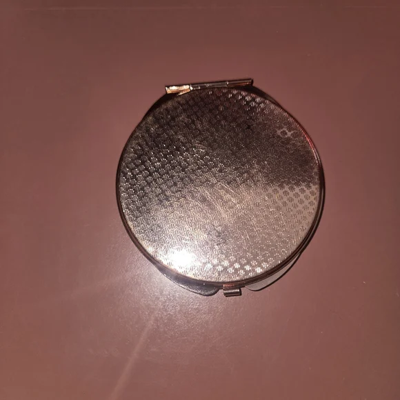 Vintage Yellow Marbled Look With Rose Gold Accents Purse Make Up Mirror - Picture 3 of 3